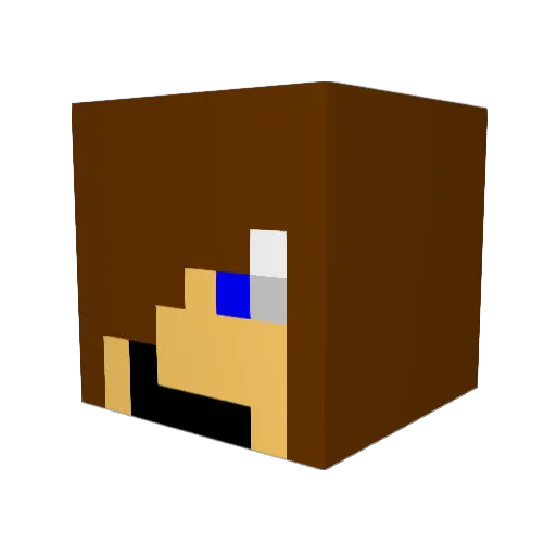 TheExplodingCows Minecraft avatar head, 3D render
