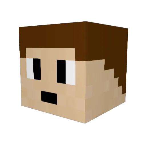 TheFL Minecraft avatar head, 3D render