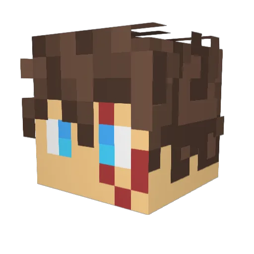TheFRaiderK Minecraft avatar head, 3D render