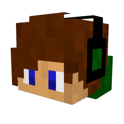 TheFaRmBaLl Minecraft avatar head, 3D render