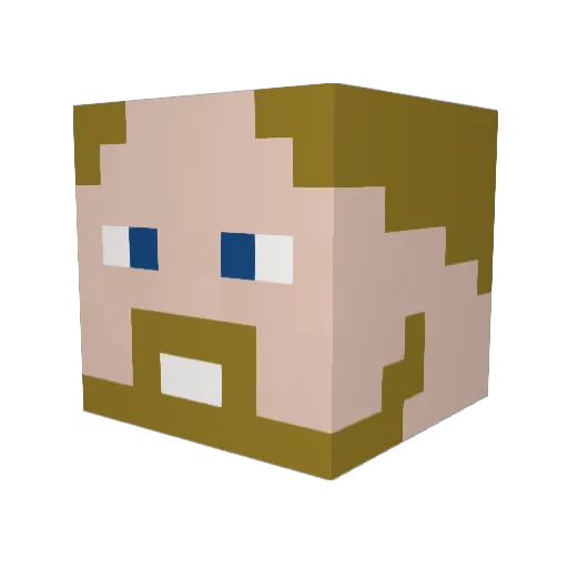 TheFabulousFlo Minecraft avatar head, 3D render