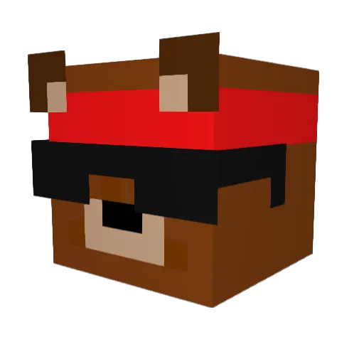 TheFabzii Minecraft avatar head, 3D render