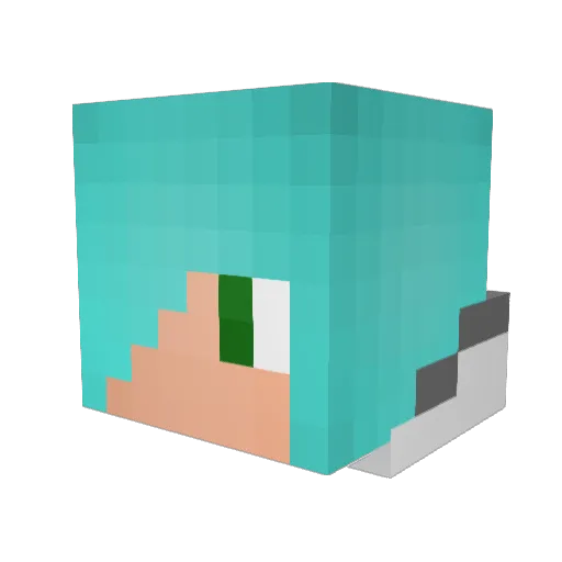 TheFact245 Minecraft avatar head, 3D render