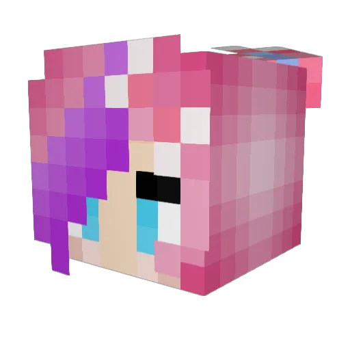 TheFairyRose Minecraft avatar head, 3D render