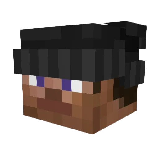 TheFakeAJM Minecraft avatar head, 3D render