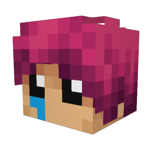 TheFaker666 Minecraft avatar head, 3D render