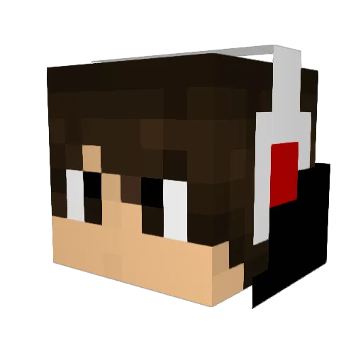 TheFaldown Minecraft avatar head, 3D render