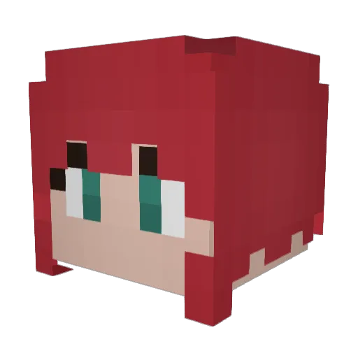 TheFaliak Minecraft avatar head, 3D render