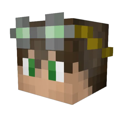 TheFallenKing Minecraft avatar head, 3D render