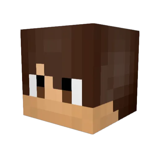 TheFalseHuman Minecraft avatar head, 3D render