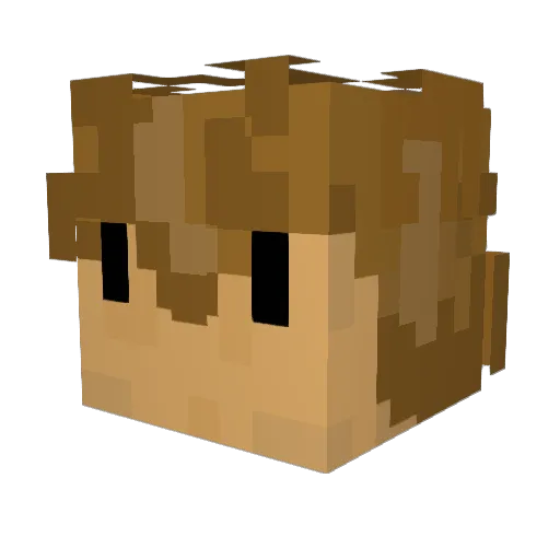 TheFamooseMoose Minecraft avatar head, 3D render
