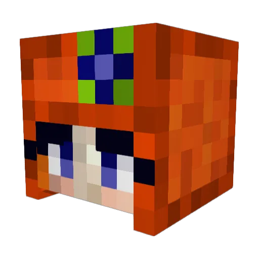 TheFantomaya Minecraft avatar head, 3D render