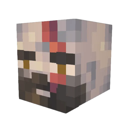 TheFantoms Minecraft avatar head, 3D render