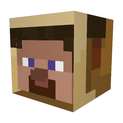 TheFarLandsGuide Minecraft avatar head, 3D render