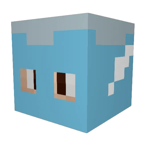 TheFastWing Minecraft avatar head, 3D render