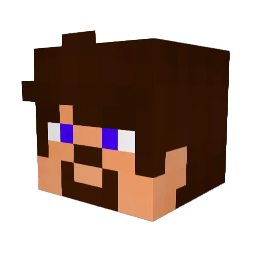 TheFevix Minecraft avatar head, 3D render