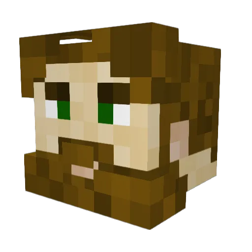 TheFiasch Minecraft avatar head, 3D render
