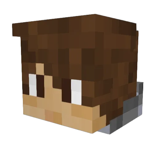 TheFierceWarrior Minecraft avatar head, 3D render