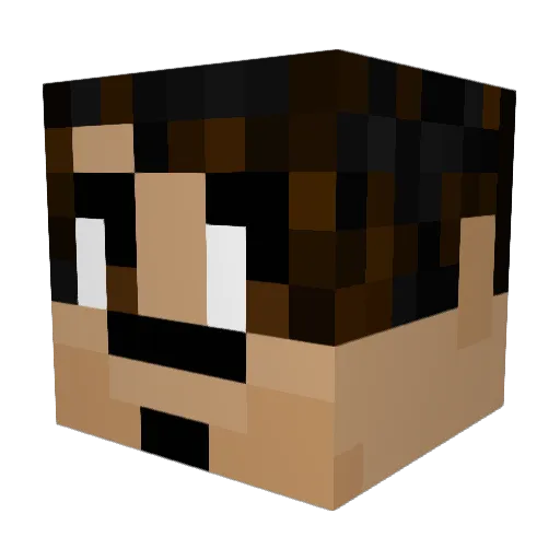 TheFinalJ Minecraft avatar head, 3D render
