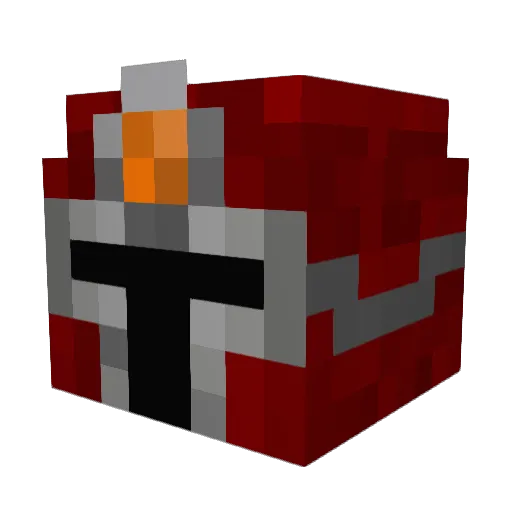 TheFireKnight Minecraft avatar head, 3D render
