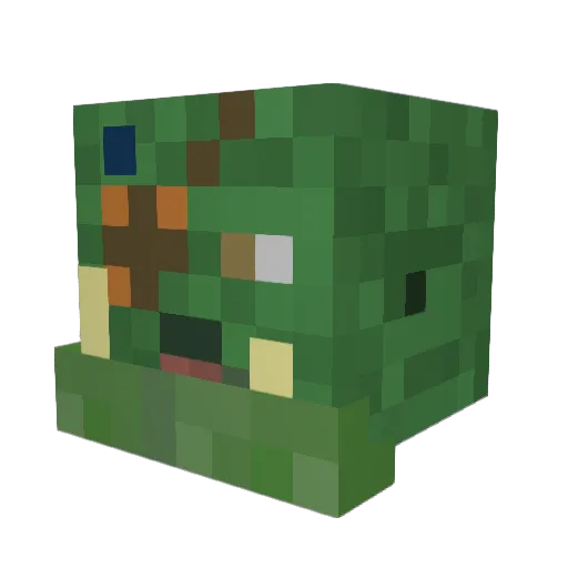 TheFirstRedMango Minecraft avatar head, 3D render