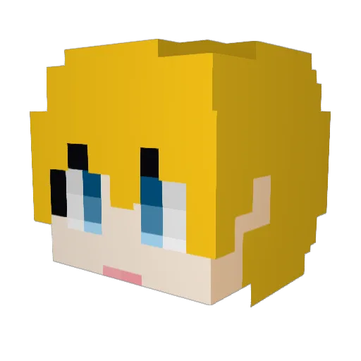 TheFirstTroll Minecraft avatar head, 3D render