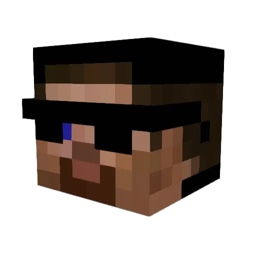TheFishStix Minecraft avatar head, 3D render