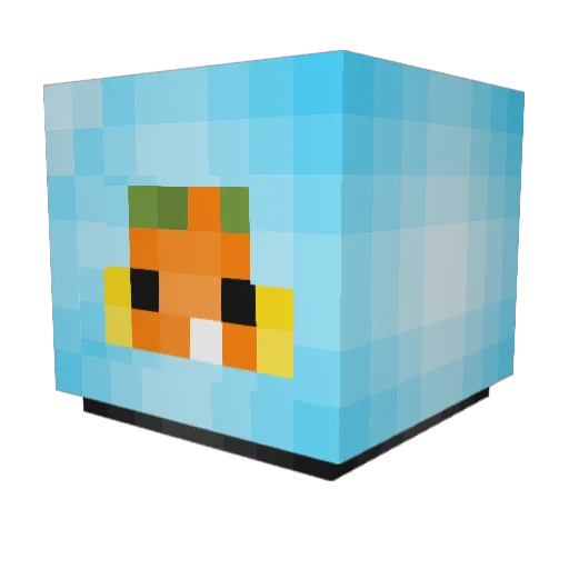TheFisheyMC Minecraft avatar head, 3D render