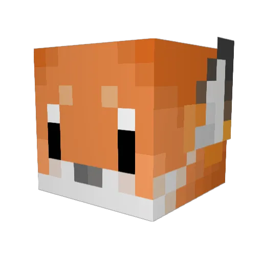 TheFlameFoxx Minecraft avatar head, 3D render