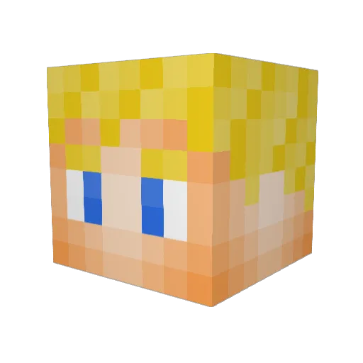 TheFlamedGem Minecraft avatar head, 3D render