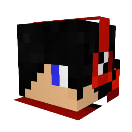 TheFlamingSquid Minecraft avatar head, 3D render