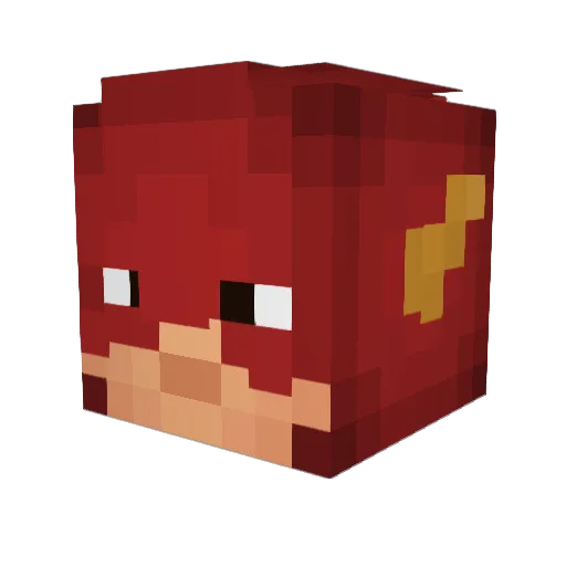 TheFlash030 Minecraft avatar head, 3D render