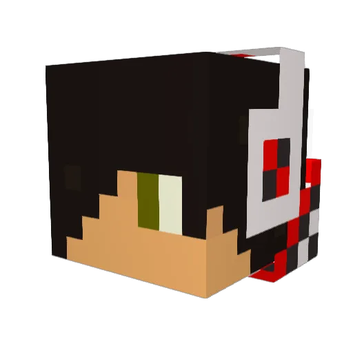 TheFlocrafter Minecraft avatar head, 3D render