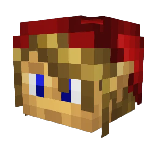 TheFlodo Minecraft avatar head, 3D render