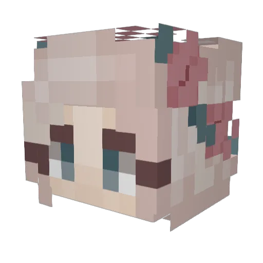 TheFloralQueen Minecraft avatar head, 3D render