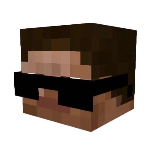 TheFloridaMan25 Minecraft avatar head, 3D render