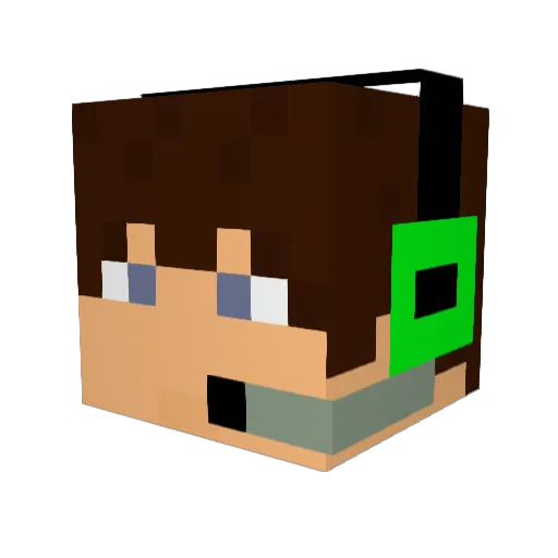 TheFlow66 Minecraft avatar head, 3D render