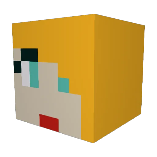 TheFlowerGod Minecraft avatar head, 3D render