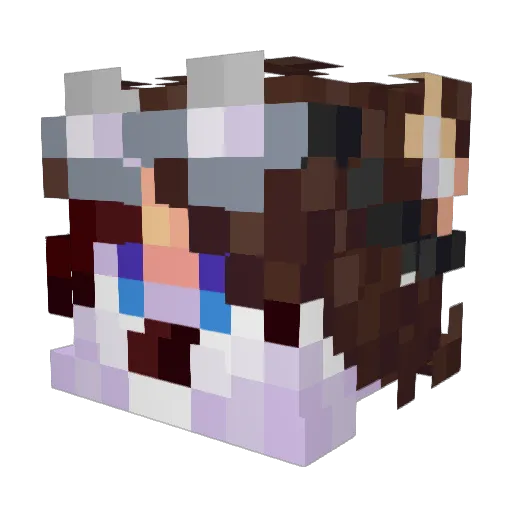 TheFlowerVixen Minecraft avatar head, 3D render