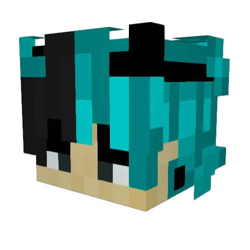 TheFlux_ Minecraft avatar head, 3D render