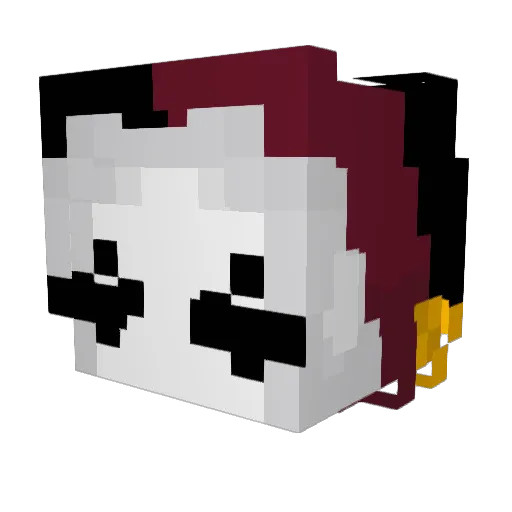 TheFooledJester Minecraft avatar head, 3D render