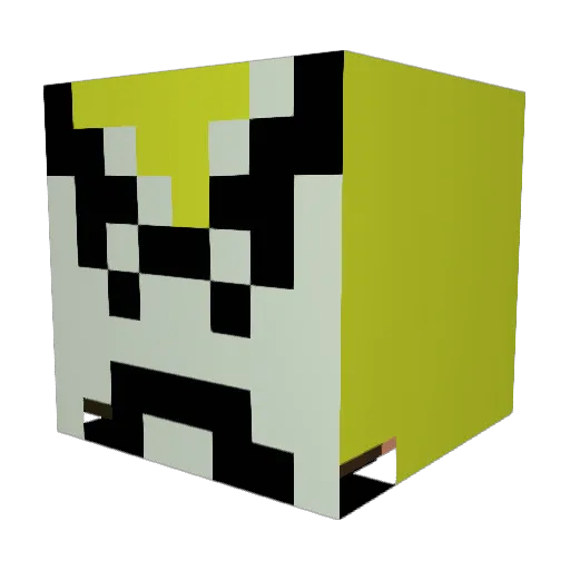 TheForeverDamned Minecraft avatar head, 3D render
