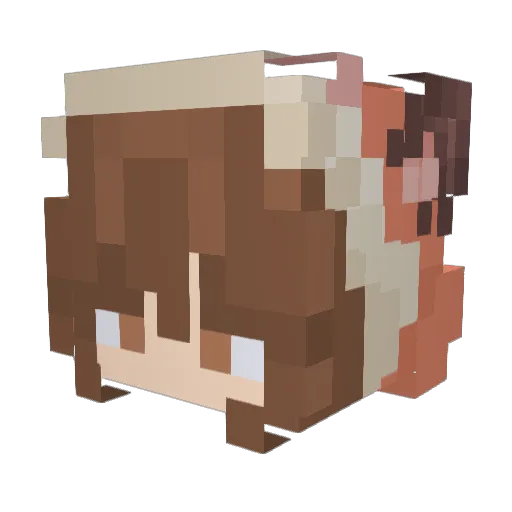 TheFox16o Minecraft avatar head, 3D render