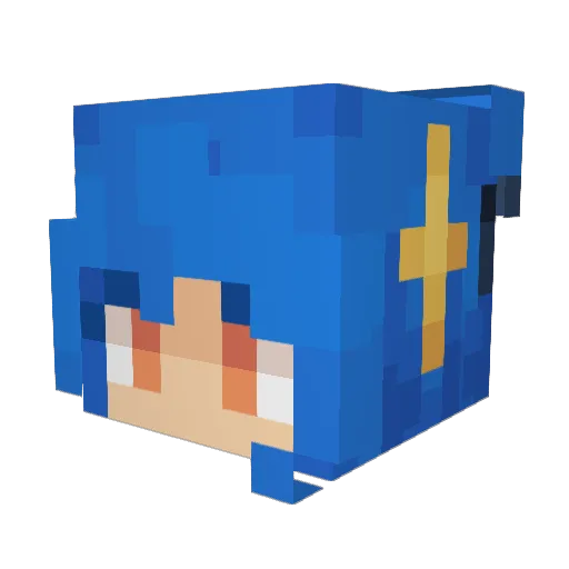 TheFox580 Minecraft avatar head, 3D render