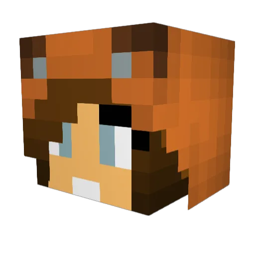 TheFoxiii Minecraft avatar head, 3D render