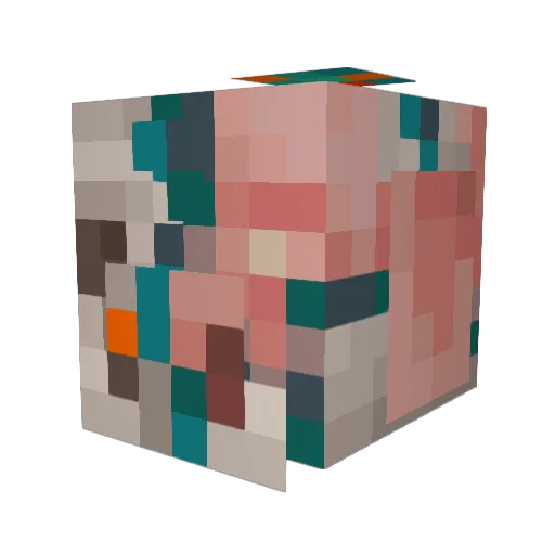 TheFoxorz Minecraft avatar head, 3D render