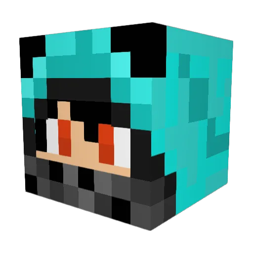 TheFoxy69 Minecraft avatar head, 3D render