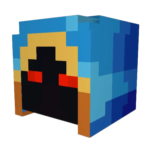 TheFran777 Minecraft avatar head, 3D render