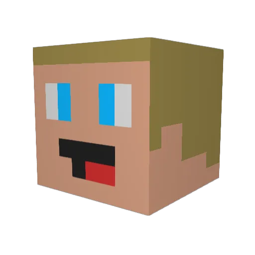 TheFranzese Minecraft avatar head, 3D render