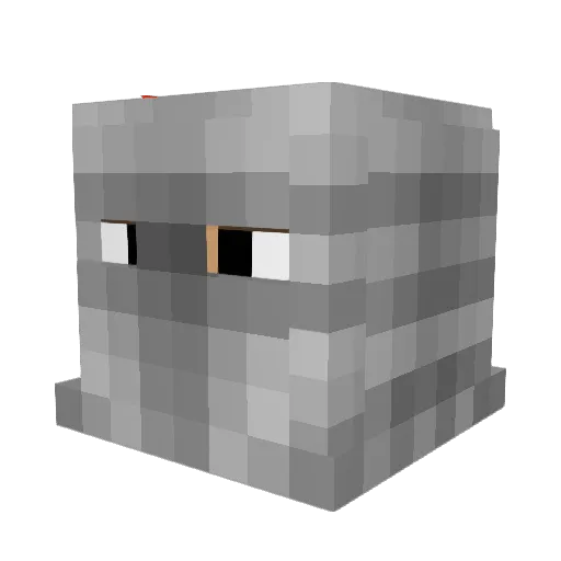 TheFrenchM3n Minecraft avatar head, 3D render